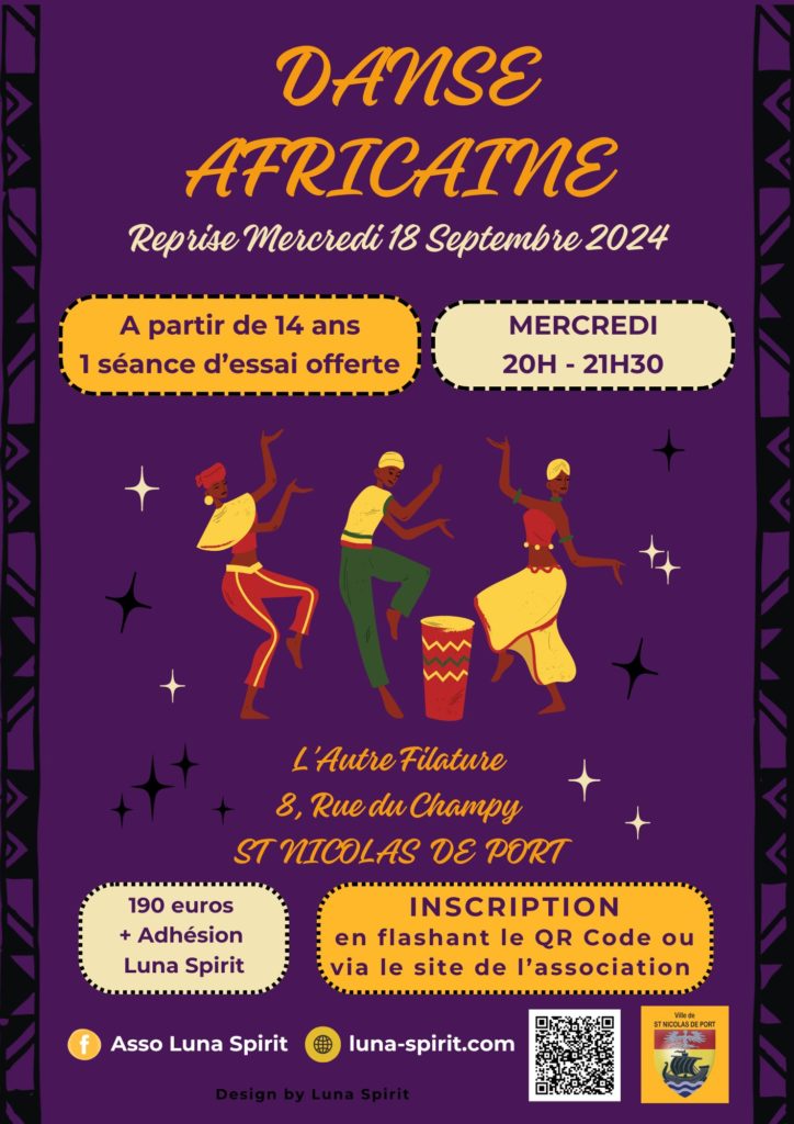 Affiche Danse Africaine 2024-2025